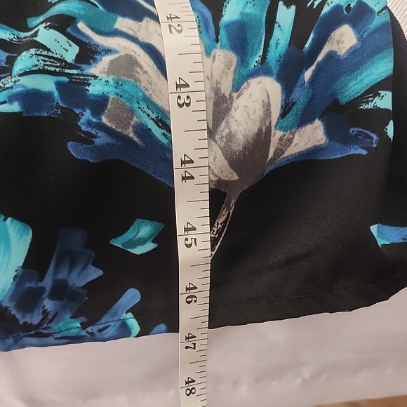 Studio I Black and Blue Floral Midi Dress - Picture 6 of 12